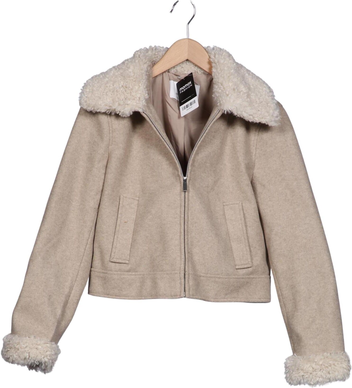 Stradivarius Damen Jacke, Beige, Gr. M, Synthetik - Second Hand
