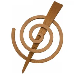 Holz Haarspirale mit Haarstab - Kirschholz natur 10cm