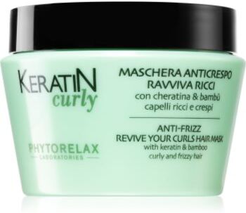 Phytorelax Laboratories Keratin Curly máscara para cabelos rebeldes e frisados anti-frizz 250 ml. Keratin Curly
