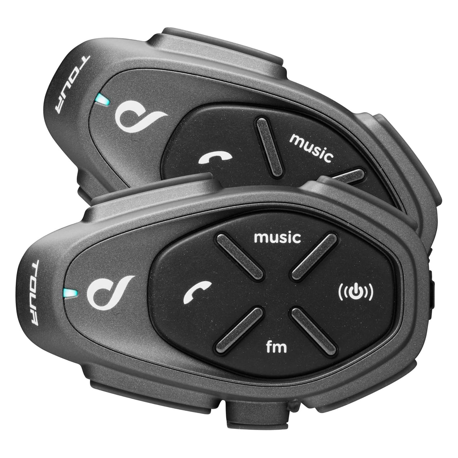 Cellularline Intercom TOUR HD Komplettset für 2 Helme (2er Set) (INTERPHOTOURHDTP)