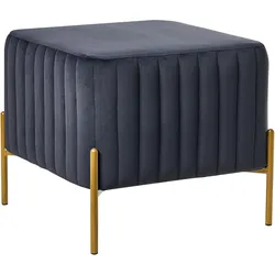 HOCKER Samtstoff Schwarz Utah