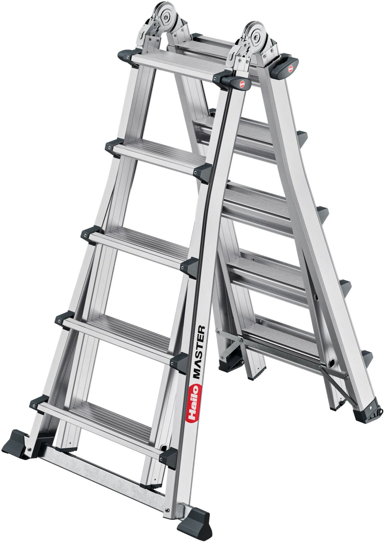 Hailo Aluminium-Multifunktionsleiter Master M100 4 x 5 Stufen (7540507)