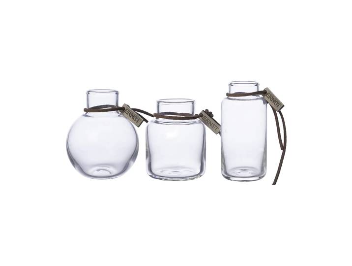 ERNST Vase Ernst en emballage cadeau 3 pièces Clair