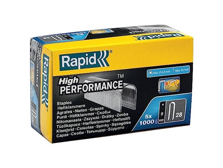 Rapid kabelnieten No. 28, 9 mm, 5.000 stuks voor kabel tot 4,5 mm