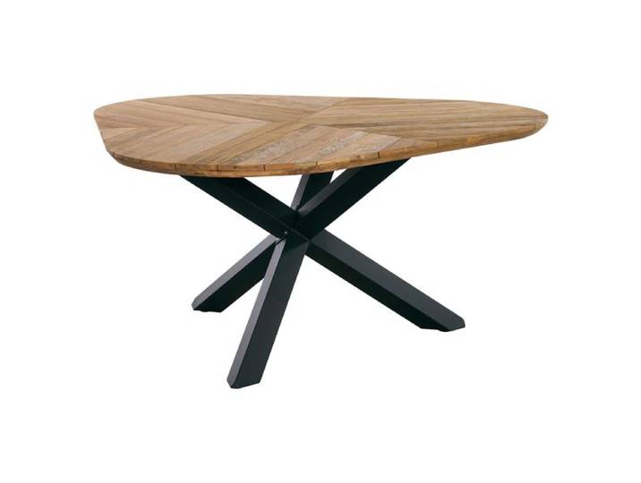 OUTLIV. Gartentisch 150x160cm Aluminium/Teak recycelt