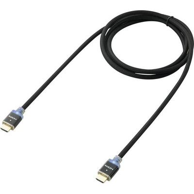 SpeaKa Professional HDMI Anschlusskabel HDMI-A Stecker 5.00m Schwarz SP-7870020 Audio Return Channel, vergoldete Steckkontakte