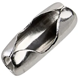 100 Einpressverschlüsse für Kugelketten 1,5 mm vernickelt, 100 Stück, Metall, silber