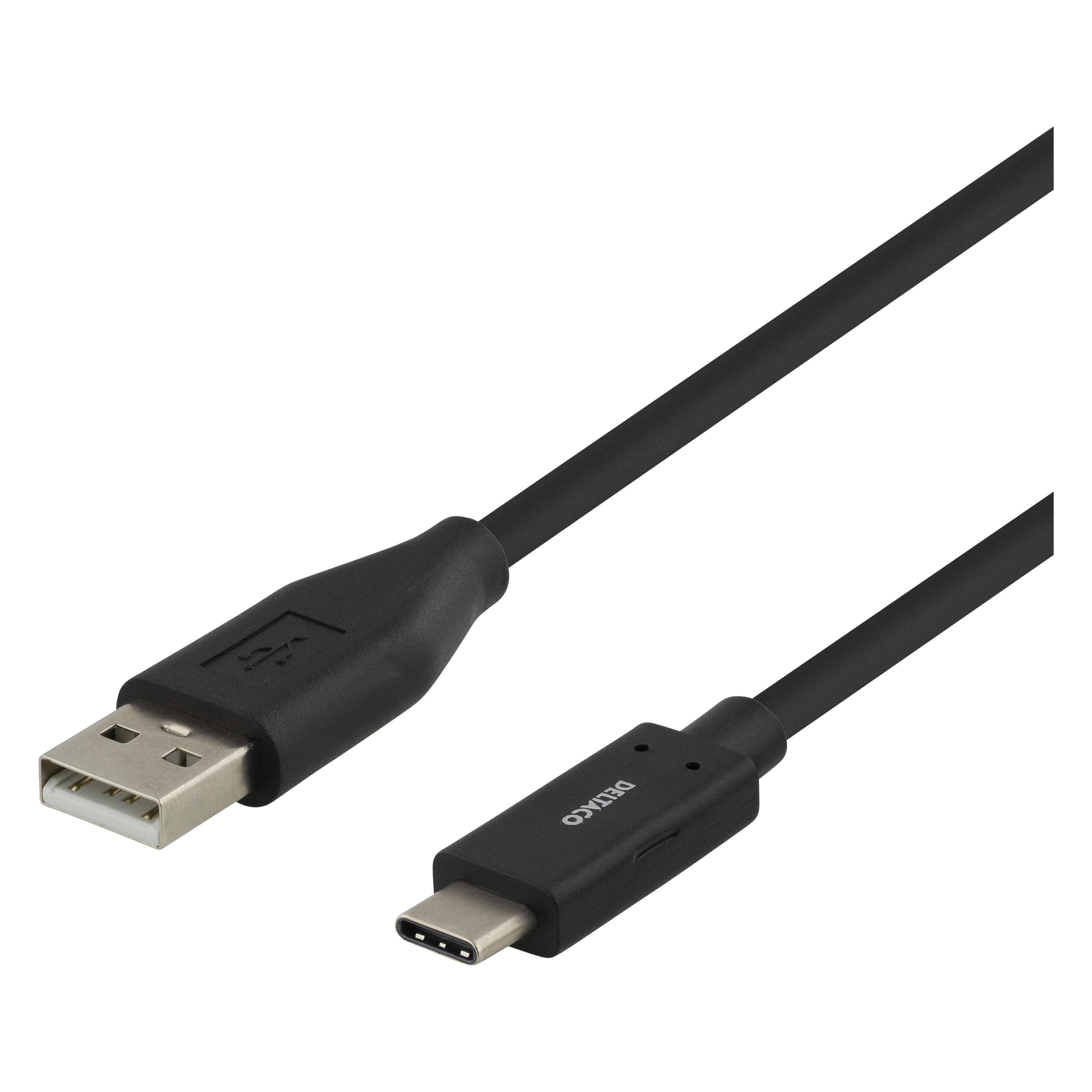 Deltaco USB A - USB C (1.50 m, USB 2.0) (USBC-1005M)