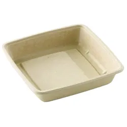 MONOUSO - Verpackung Zuckerrohr 1.400ml 23x23x4,5cm (75 Stück)