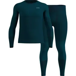 ODLO SET FUNDAMENTALS PERFORMANCE WARM Longsleeve & Hose 2027 reflecting pond/black - XL