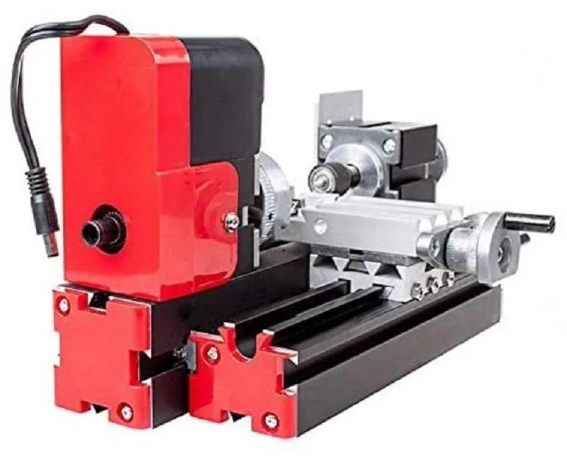 Mini Drehmaschine - Tisch-Drehbank - 24 W Motor - 20.000 U/min - EU-Stecker - Für Holz, Kunststoff und weiche Metalle - Rosa