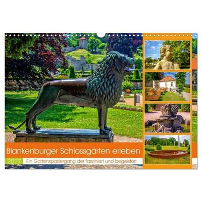 Blankenburger Schlossgärten erleben (Wandkalender 2027 DIN A3 quer), CALVENDO Monatskalender