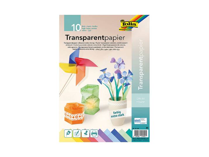 Folia Transparentpapier Farbig A4 115 g/m² 20 Blatt