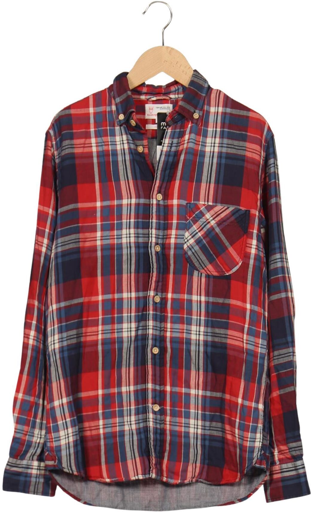 Knowledge Cotton Apparel Herren Hemd, Mehrfarbig, Gr. S, Baumwolle - Second Hand