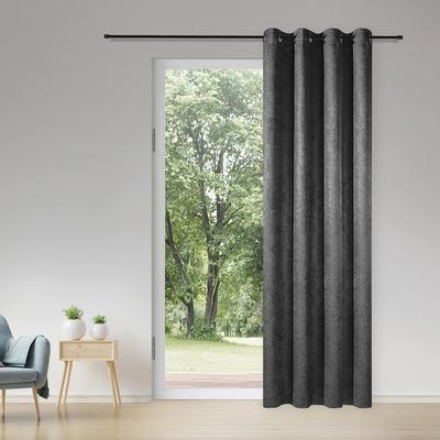 Vorhang GERSTER "Lavina" Gr. 1, grau, B:145cm H:245cm, Polyester, Gardinen, Blickdichter Ösenschal "Lavina"