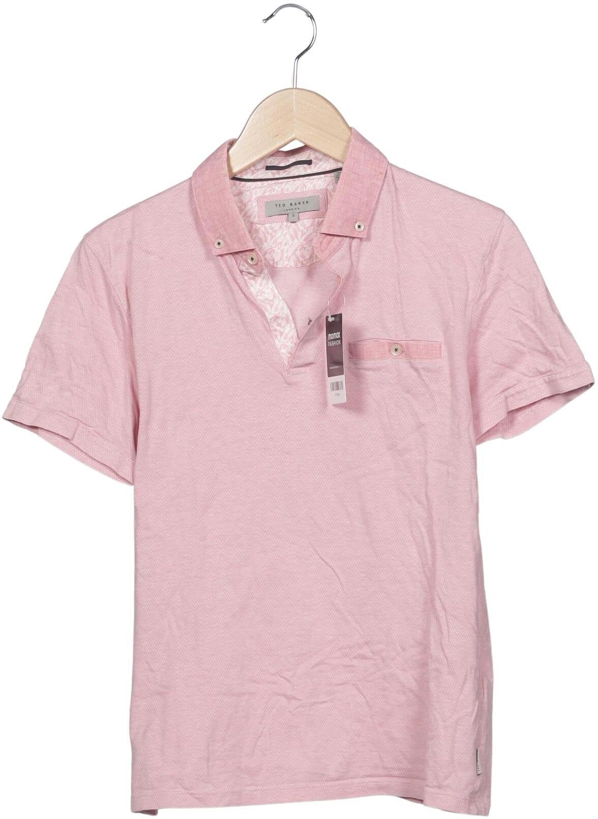 TED Baker Herren Poloshirt, Pink, Gr. M (Ted Baker 3), Baumwolle - Second Hand