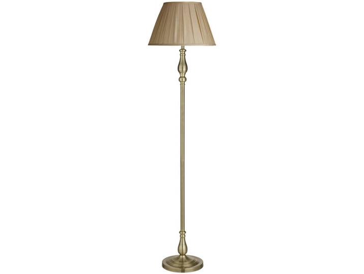 Stehleuchte Flemish, Messingfarben, Metall, 40.5x170x40.5 cm, Lampen & Leuchten, Innenbeleuchtung, Stehlampen, Stehlampen