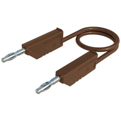 Hirschmann Test & Measurement MLN 25/2,5 BR Messleitung Lamellenstecker 4 mm Lamellenstecker 4 mm 25.00 cm Braun 1 St.