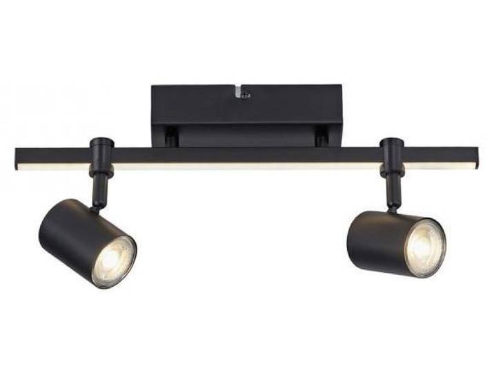 Applique et plafonnier noir 2xGU10/4\,50W/3000K\, 1xBoard LED 5W