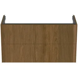 Ideal Standard Möbelwaschtischunterschrank Conca Walnuss dunkel 1000x440mm 2 Auszüge Push-Open mit Softclose-Einzug