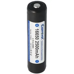 Keeppower 16650 bzw. 17650 min. 1980mAh, max. 2500mAh 68,05x16,68mm 3,6V - 3,7V Li-Ion-Akku geschützt Pluspol erhöht UR16650ZTA