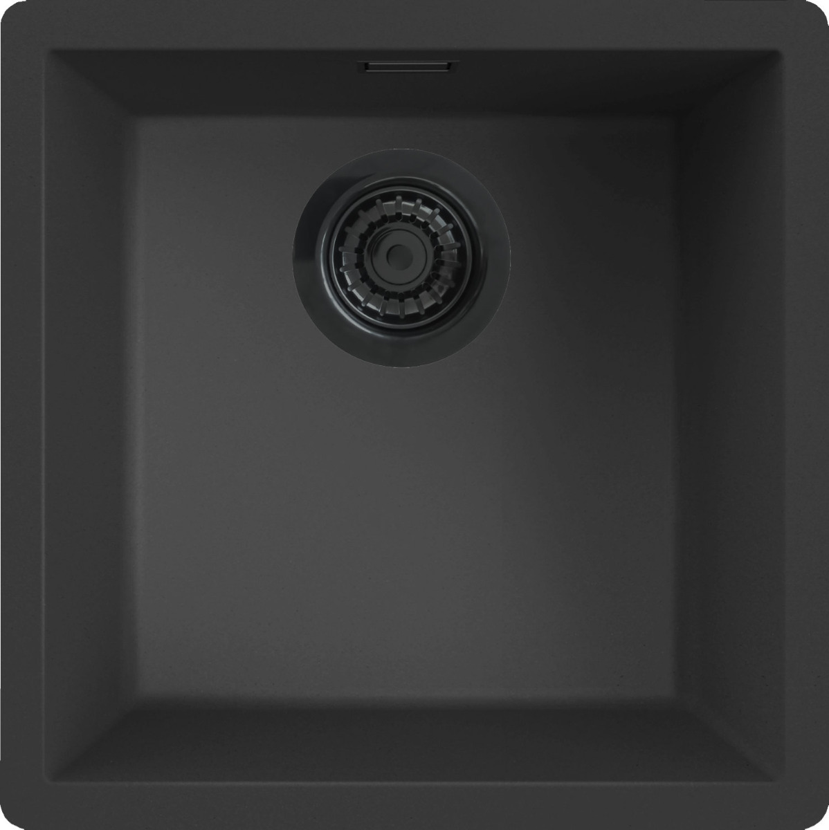 REGINOX R40256 Regi Granite Spüle MESSINA 40 in Nero Black ab Schrankbreite 45 cm / Flächenbündig