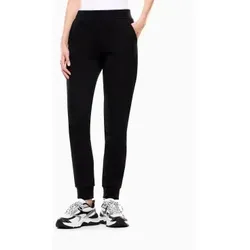 EA7 für Damen. 7W000538_AF15831 Elastische Logo Series Hose mit Bündchen schwarz (XXS), Lässig, Sportlich, Baumwolle