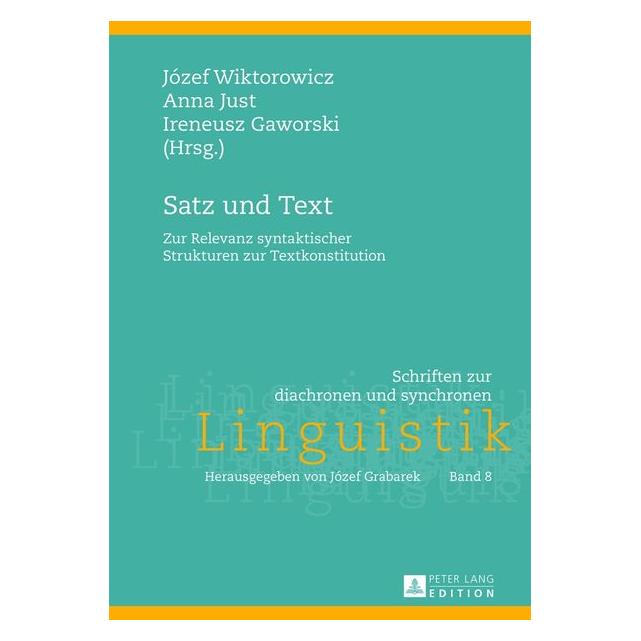 Peter Lang Satz und Text (Deutsch, Hardcover) (67836041)