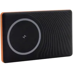 RealPower PB-5000 MAG ultra slim,5000mAh,MAGSAFE,orange (5000 mAh, 15 W), Powerbank, Schwarz, Orange