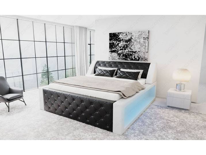 Wasserbett Arezzo mit LED und markanten Linien