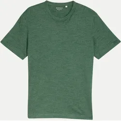 T-Shirt in Melange-Optik Grün L