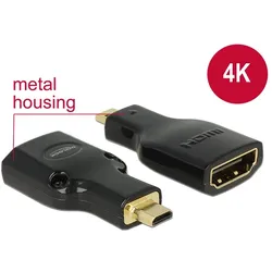 Delock Adapter HDMI Micro-DStecker > HDMI-A Buchse 4K schwarz