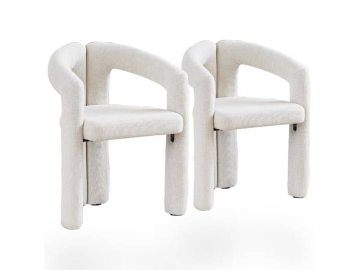 SEEDWAVE 2er-Set Gepolsterte Esszimmerstühle mit Rundumlehne und Armlehnen Gepolsterte Sitze mit Schaumstofffüllung für Esszimmer, Wohnbereich, Schlafzimmer und Schminkplatz