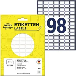 Avery Zweckform 2646er-Pack Vielzweck-Etiketten »3311« weiß