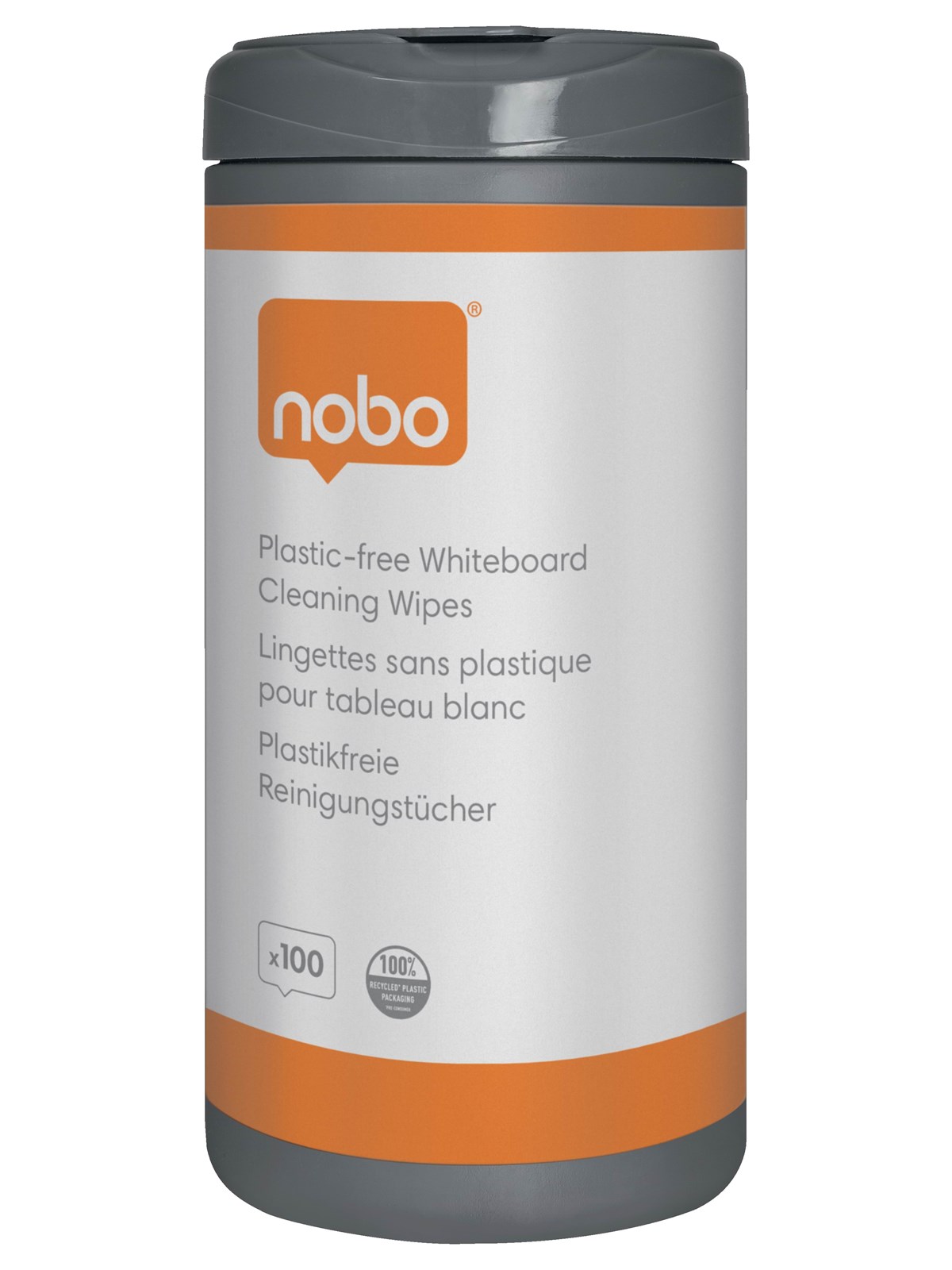 Nobo Plastikfreie Whiteboard-Reinigungstücher - 100er-Pack
