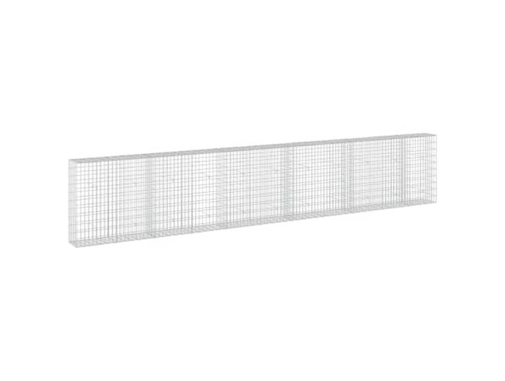 Gabion aus verzinktem Stahl, 550 x 30 x 100 cm, Draht 3,5 mm Verzinkter Stahl, Draht 3,5 mm, Maschen 5 x 10 cm, Haken und Clips, Outdoor, Garten, Landschaftsbau, Heimwerker