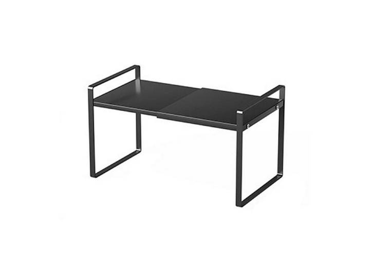 LuxusKollektion Gewürzregal Schrankregal Organizer erweiterbar Schwarz, 1-tlg.