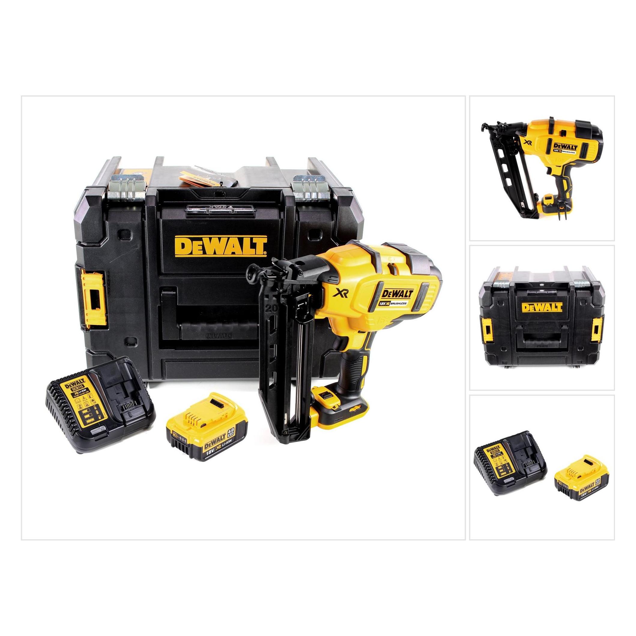 DeWalt DCN 660 M1 Akku Nagler 18V 32 - 63mm Brushless + 1x Akku 4,0Ah + Ladegerät + Koffer (Nagelpistole) (37952564)