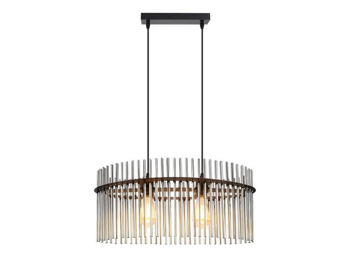 ZMH Pendelleuchte Clover 25/60/150 cm, Schwarz, Glas, E27, 60x150x25 cm, Lampen & Leuchten, Innenbeleuchtung, Hängeleuchten, Pendelleuchten