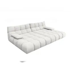 KAWOLA Big Sofa VIVIEN Feincord weiß