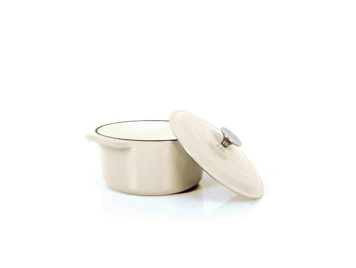 Echtwerk Schmortopf, Creme, Metall, 3,5 l, backofengeeignet, kratzfest, geschmacksneutral, optimale Wärmeverteilung, leichte Reinigung,backofengeeignet, Kochgeschirr, Töpfe, Schmortöpfe