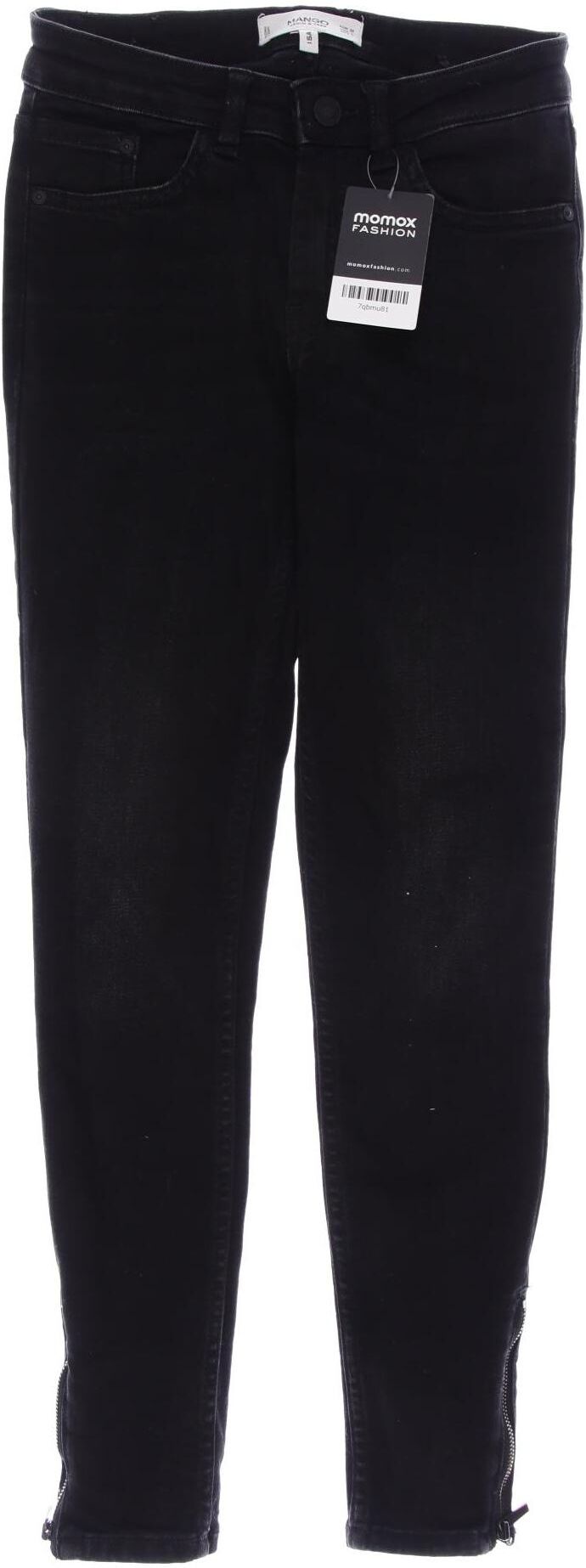 violeta by Mango Damen Jeans, Schwarz, Gr. EU 32, Baumwolle / Elasthan - Second Hand