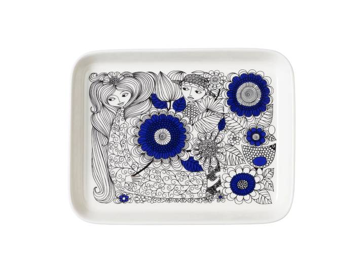 Arabia Assiette Pastoraali 15x19 cm Bleu-blanc