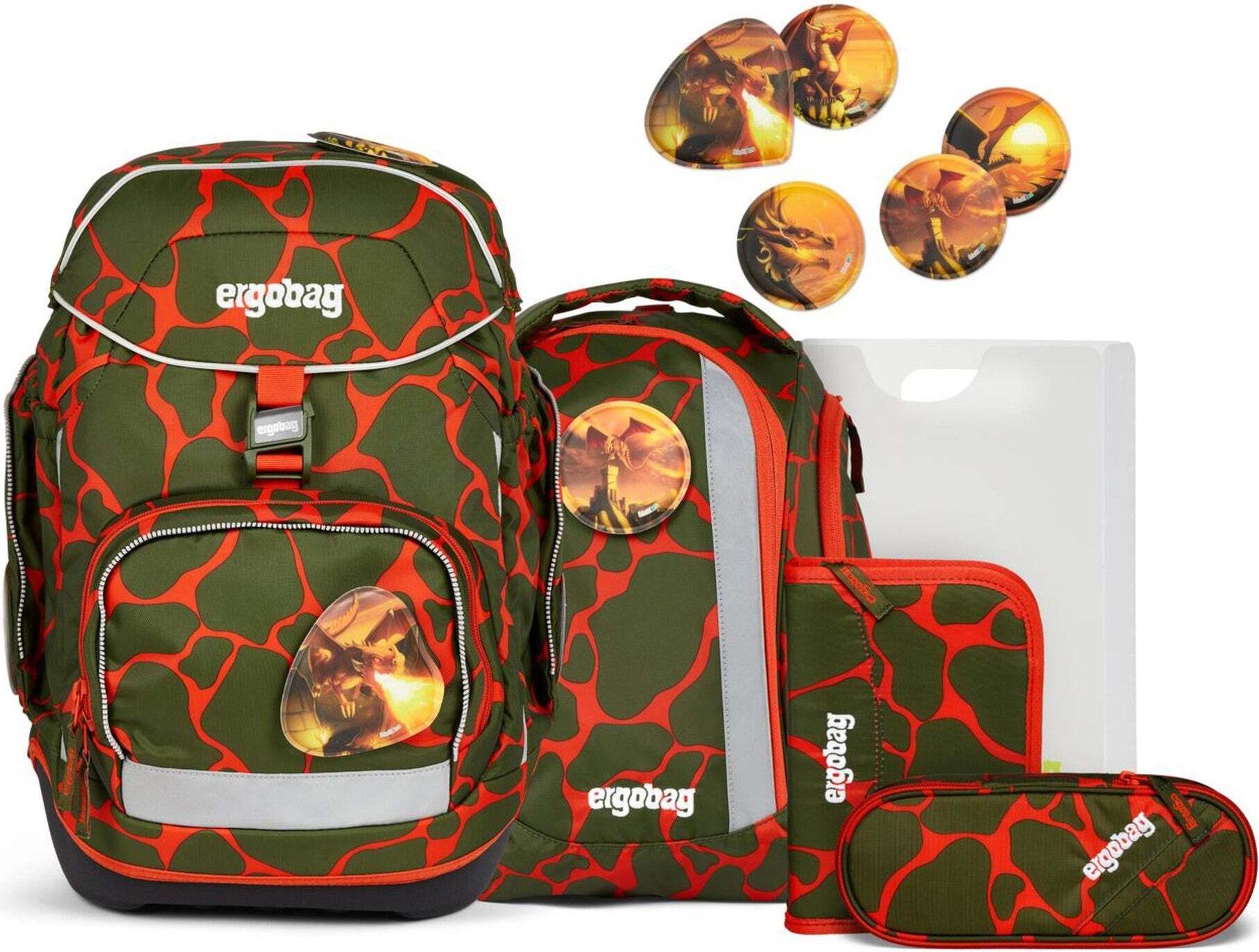 ergobag pack Schulrucksack-Set FeuerspeiBär