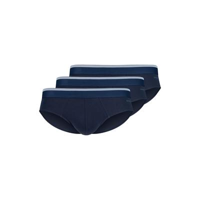 Slip SKINY "Slip Brasil-Slips Cotton Multipack 3er Pack", Herren, Gr. L, blau, Obermaterial: 95% Baumwolle CO. 5% Elasthan EL., Unterhosen Slip