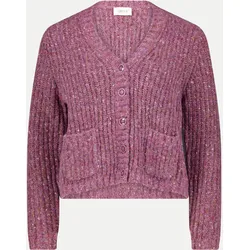 Strickjacke Grobstrick Violett 42