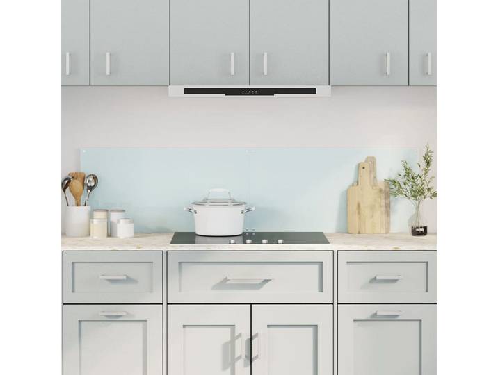 vidaXL Küchenrückwand, Küchenrückwände 2 Stk. Weiß 80x50 cm Hartglas