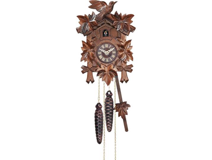 Pendelwanduhr CHRISTOFFEL Kuckucksuhr Christoffel , braun (nussbaumfarben), H:23cm, Wanduhren, Pendelwanduhr