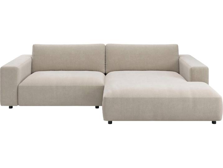 Ecksofa MUSTERRING MR LUCIA, Charakterstarker Lounge-Komfort von Musterring , taupe, B:296cm H:81cm T:190cm, 100% Polyester, Sofas, Ecksofa, XXL-Longchair, erstklassige Kammerkissen & zeitloser Look