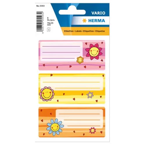 HERMA 9 Schuletiketten 5593 Blume